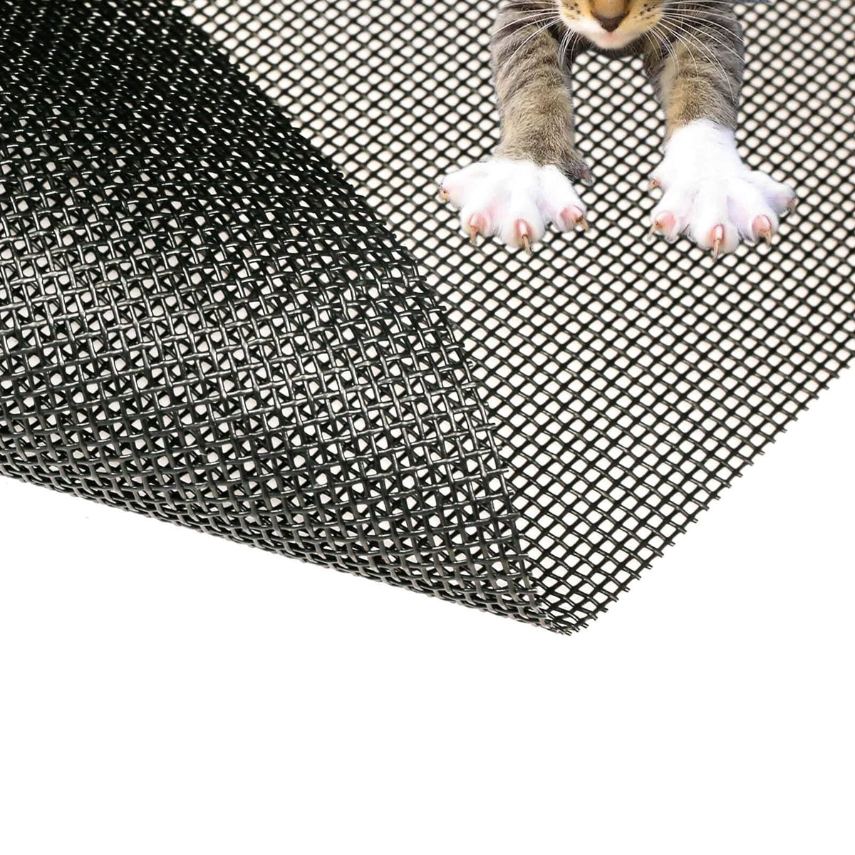 TOOLTRIZ Pet Proof Window Screen Replacement Kit, 60 x 100 Upgraded Thicken Charcoal Fiberglass Mesh for Sliding Pet Screen Door Repair Kit