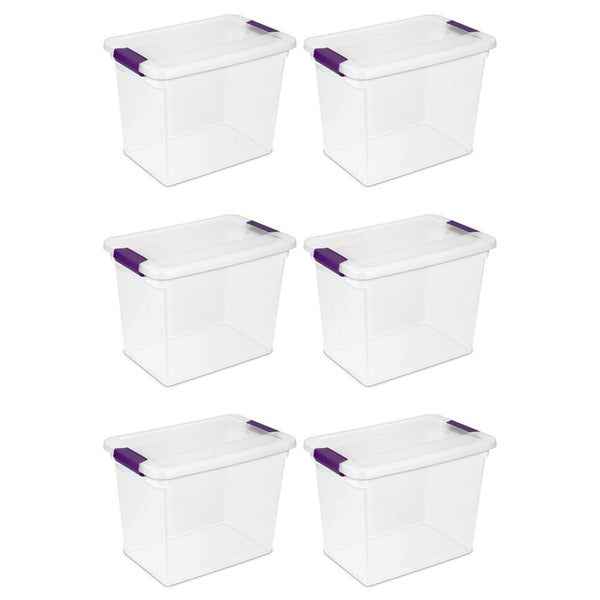 Sterilite 27 Qt. Clearview Latch Box Storage Bin Container ( 6 Pack)
